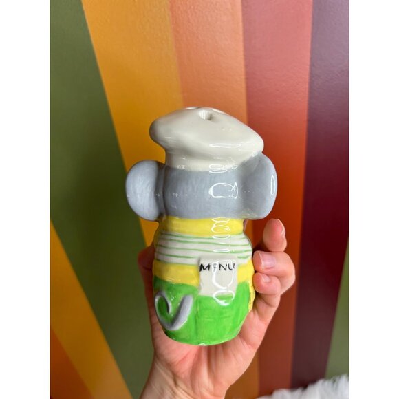 Ceramic Parmesan cheese, chef, mouse moustache shaker - Picture 3 of 6